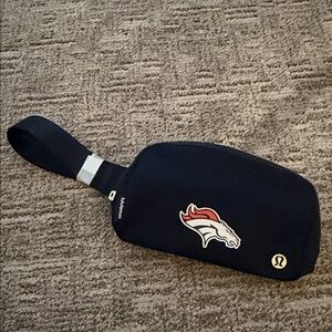 lululemon athletica Black Denver Broncos Logo Wristlet Sling